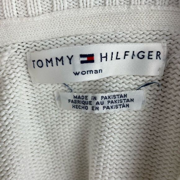 Tommy Hilfiger White Full Zip Sweater Jacket Size XL EUC - Picture 7 of 7
